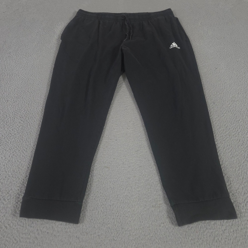 Adidas Pants Mens 2XL Black Essentials Single Jersey Tapered Cuff Jogger Workout